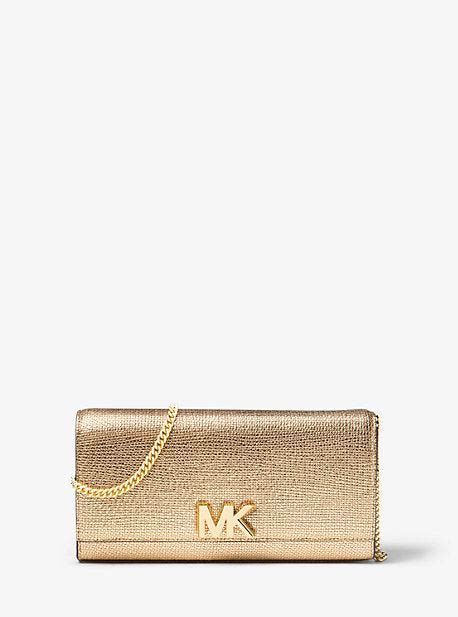 michael kors 30s8moxc7k|Mott Metallic Leather Chain Wallet .